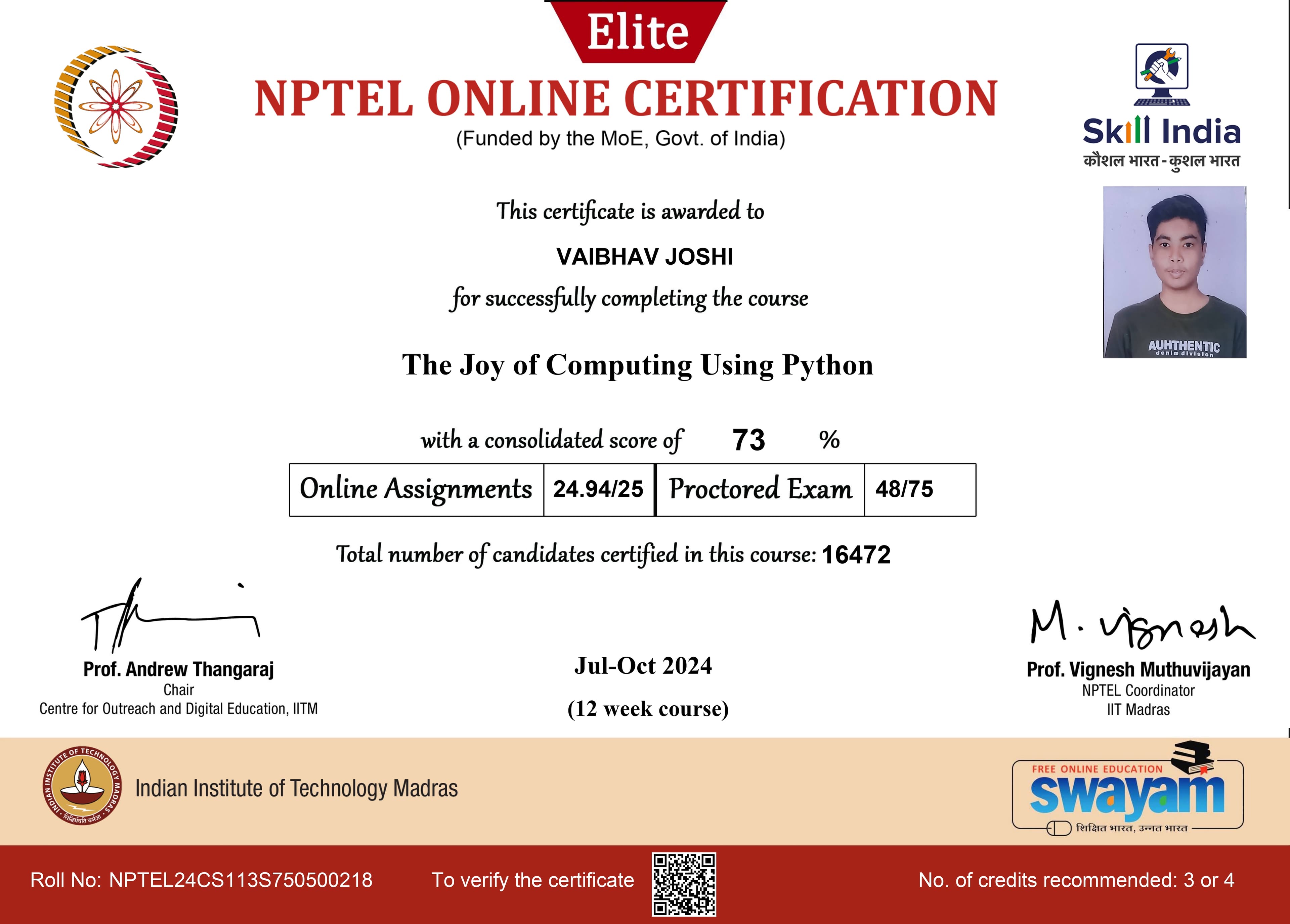 The Joy of Computing Using Python